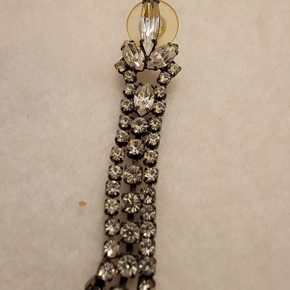 Vintage rhinestone earrings.